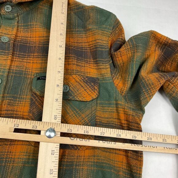Rip Curl Mens Flannel Button Up Shirt Plaid Checkered Long Sleeve Cozy Top SMALL - Picture 7 of 10